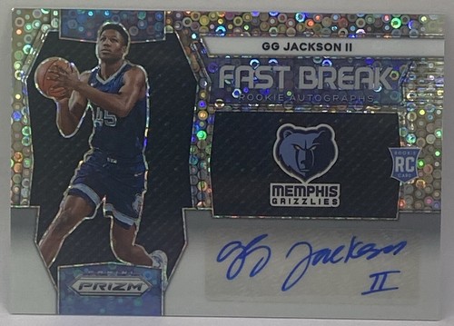 Carte Panini Noir 2023-24 GG Jackson Rookie #40/99 Autographiée Memphis Grizzlies