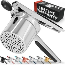 Prioritychef Large 15oz Potato Ricer Heavy Duty Stainless Steel Potato Masher An