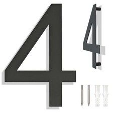 8 inch Large Stainless Steel House Numbers Black Modern House Address Door Nu...