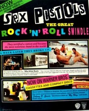 SEX PISTOLS 1992 PROMO ADVERT THE GREAT ROCK 'N' ROLL SWINDLE on Warner