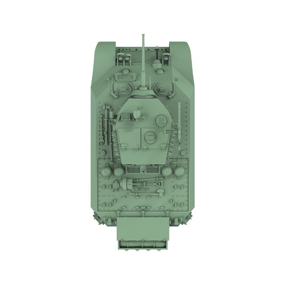 MRY-SFW US M3A3 Stuart Light Tank Model Kit – 1/87 HO Scale Military Resin Model For Railway Diorama - View #7
