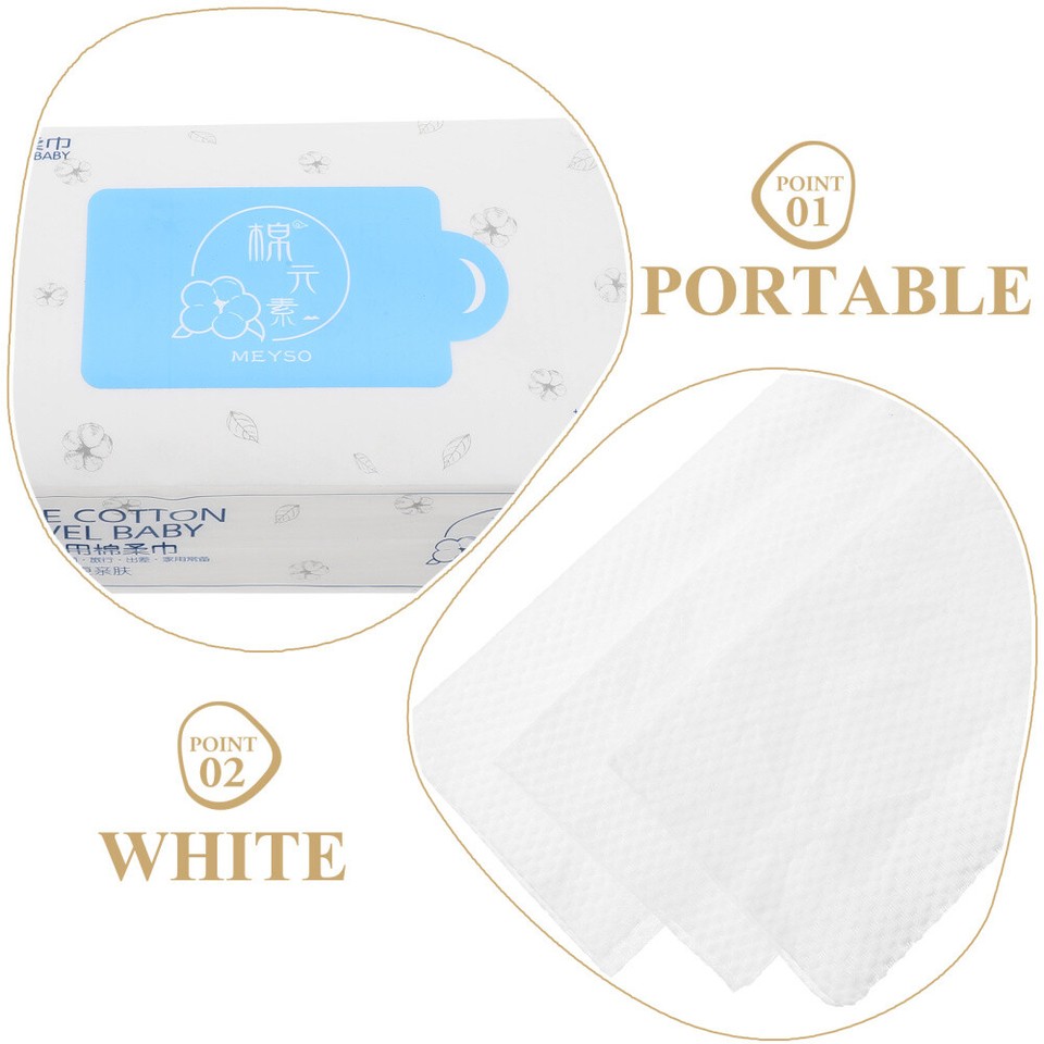80 Pcs Cotton Dry Wipes Baby Disposable Face Towel Washing Tissue eBay