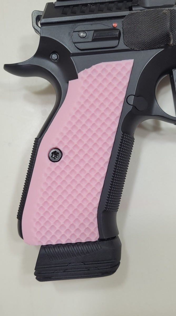イヤーカフ LC 561 UX SVOXD CZ RED / CZ BK CZ Shadow 2 Oversized G10 Mag Release Button | LOK Grips