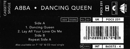 ABBA Dancing Queen cassette single Electronic, Rock, Pop, Disco - Picture 4 of 6