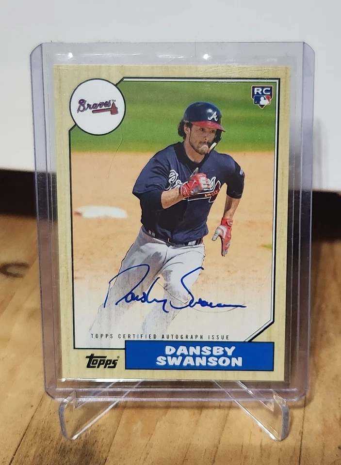 DANSBY SWANSON ROOKIE AUTO 2017 TOPPS 1987 30th ANNIVERSARY BRAVES - Image 3 of 4
