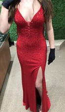 Mori Lee Red Prom Dress Size 4