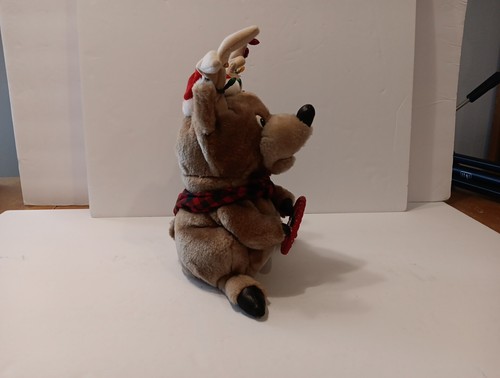 GEMMY MUSICAL LIGHT UP REINDEER PLUSH 10" Battery Operated - Picture 5 of 6