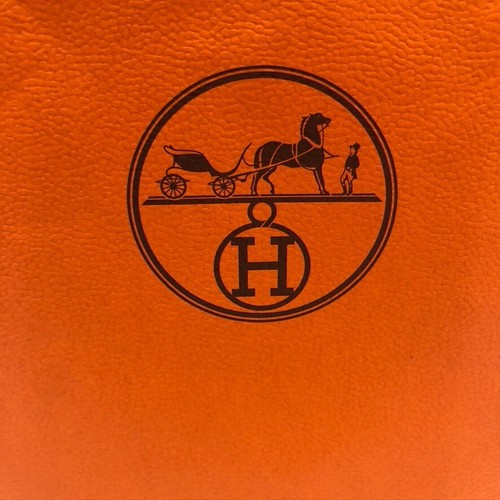 Hermes Authentic Orange Paper Shopping Bag Gift Small Rectangle 5.75x8.75x2.75 - Picture 4 of 12