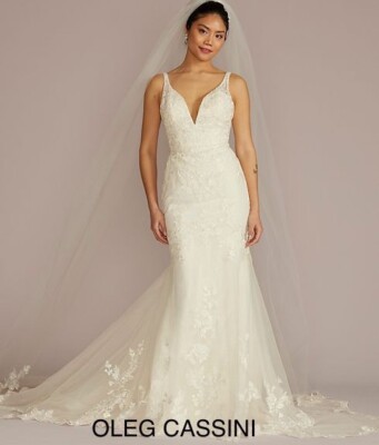 Oleg Cassini Mermaid Ivory 14010920 Wedding Dress Size 12 MSRP $1500 Beaded | eBay Oleg Cassini Mermaid Ivory 14010920 Wedding Dress Size 12 MSRP $1500 Beaded | eBay