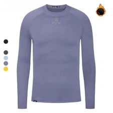 Winter Men's Cycling Long Sleeve Base Layer Vest 2025 Thermal Fleece Bicycle