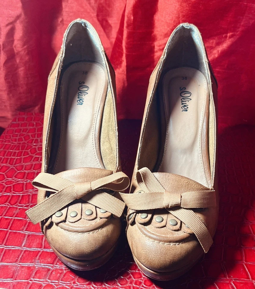 Zapatos de tacón S. Oliver marrón - talla 38/7,5 Foto 2 de 4
