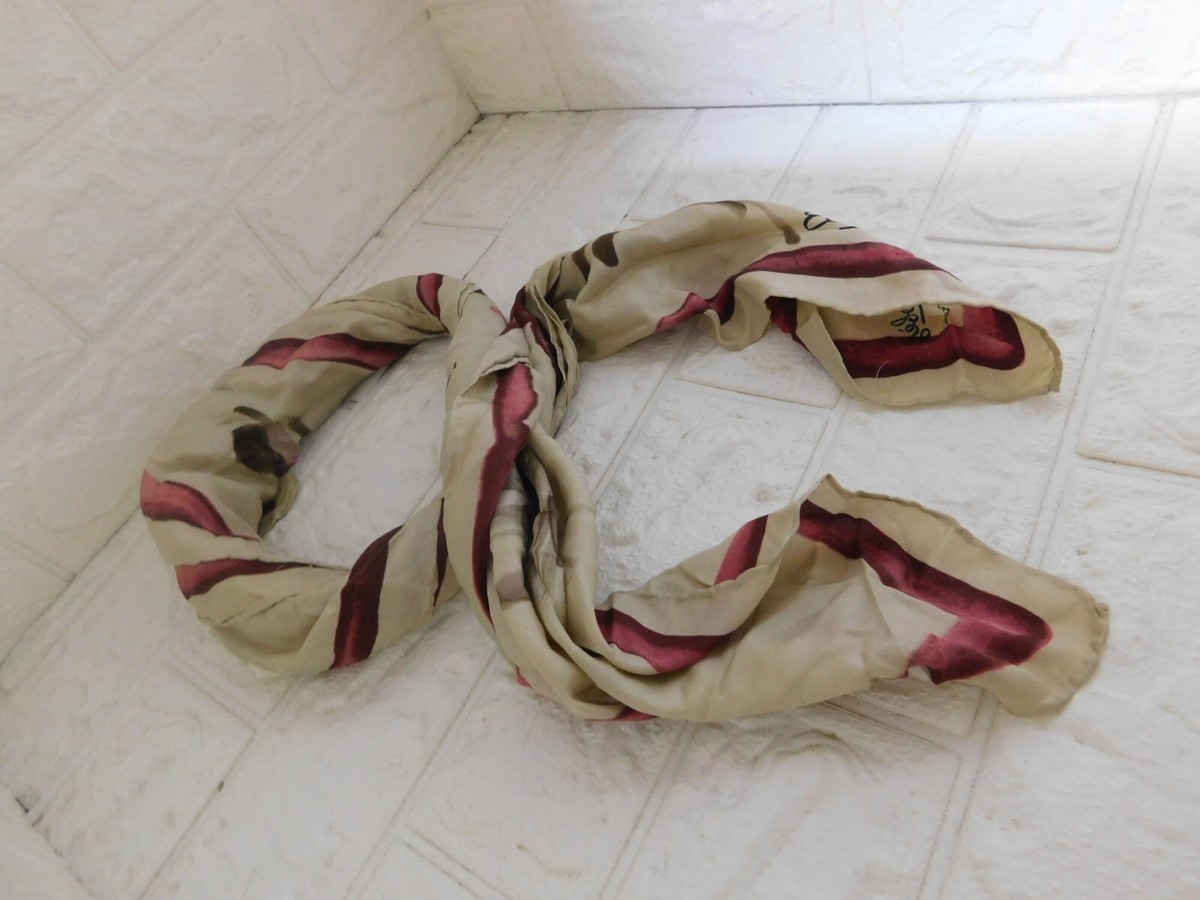 Foulard 100% Pure en Soie Vintage Soie (916) 72cm x 76cm