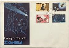 Zambia; 1986 Appearance of Halley's Comet FDC, Unaddressed