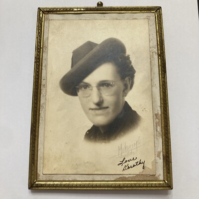 Vintage Photograph Headshot Woman Portrait With Frame Dorothy Smart