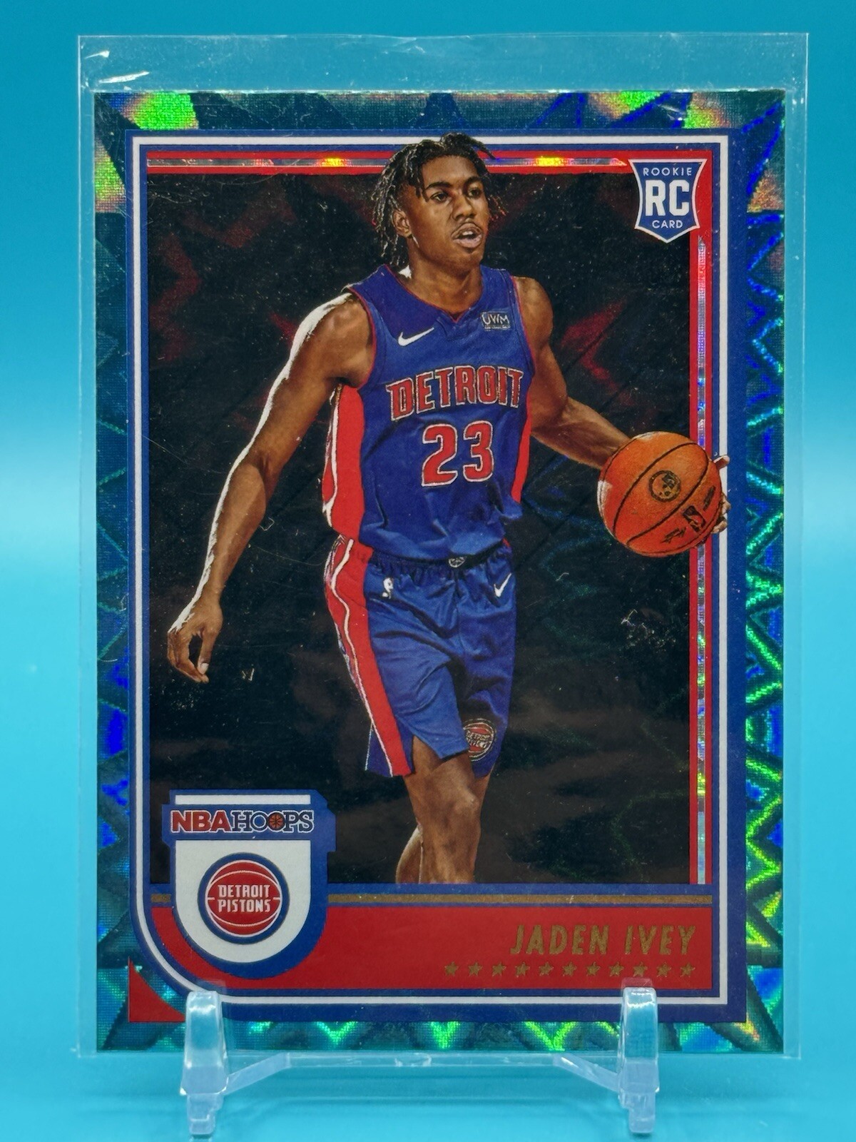 2022-23 Panini NBA Hoops JADEN IVEY Teal Explosion Rookie RC #235 PISTONS