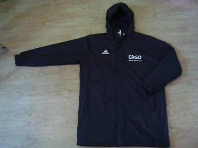 längere Herren Männer Jacke Mantel Kapuzen Puffer Jacket Parka von adidas Gr. L