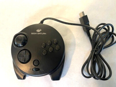 Authentic Original Sega Saturn Black 3D Control Pad MK-80117 OEM