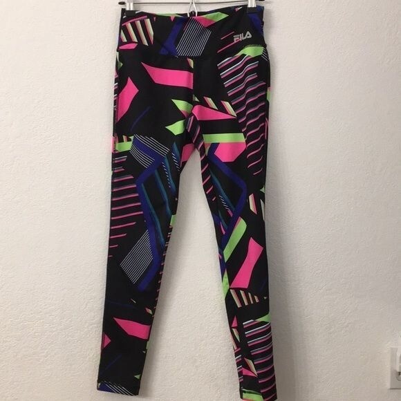 Legging astratti multicolore Fila Sport taglia small