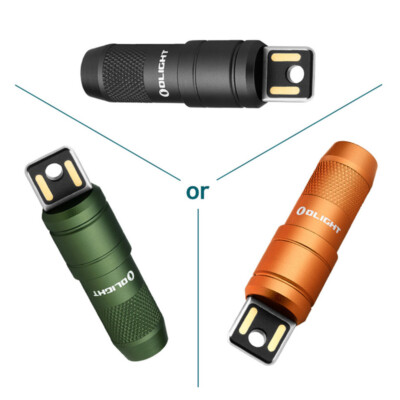 Rechargeable LED Keychain Flashlight - Mini, USB-C, 300mAh, Magnet, Red & White Light