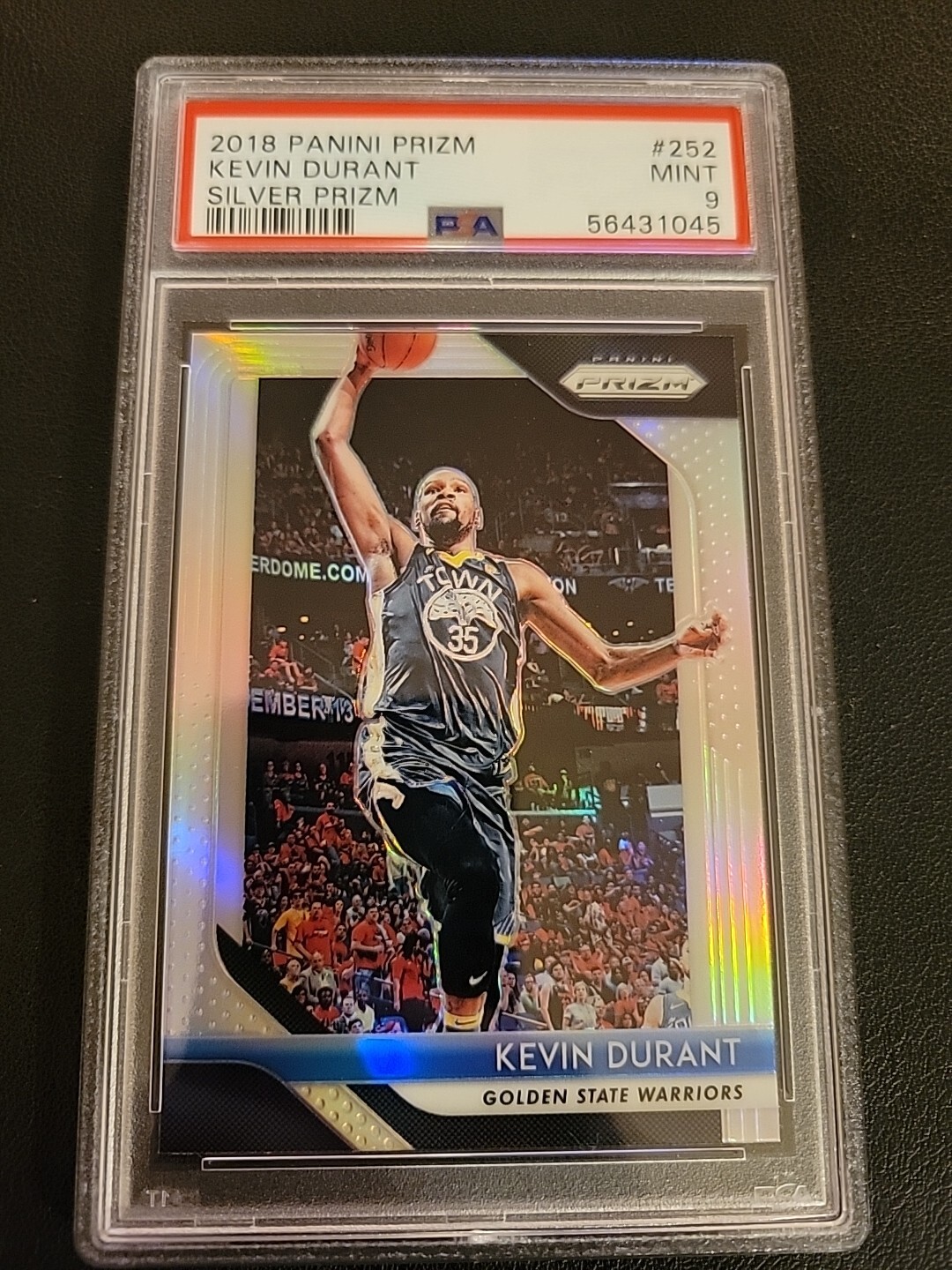 2018 Panini Prizm Kevin Durant #252 Silver PSA 9 Mint