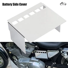 Chrome Battery Side Cover For Harley Sportster 883 XLH883 Super Glide FXR FX FXE