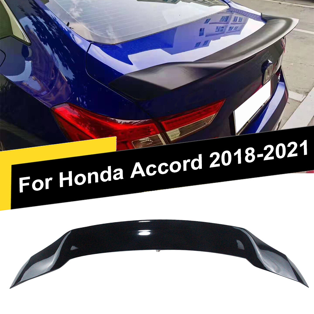 R Style Duckbill Rear Trunk Spoiler Wing Gloss Black For 2018-2021 Honda Accord