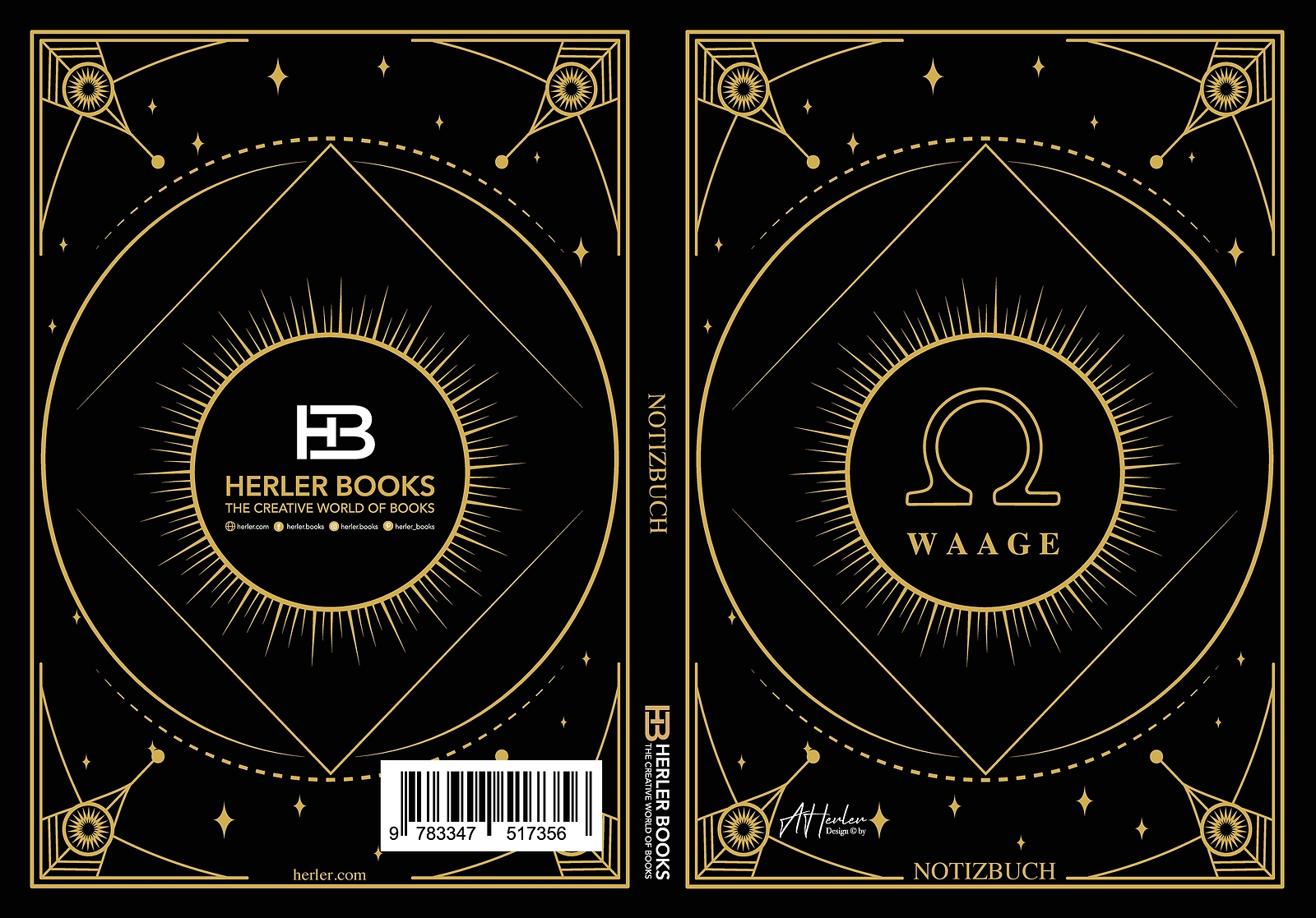 Thumbnail - Edles Notizbuch Sternzeichen Waage | Designed By Alfred Herl ...