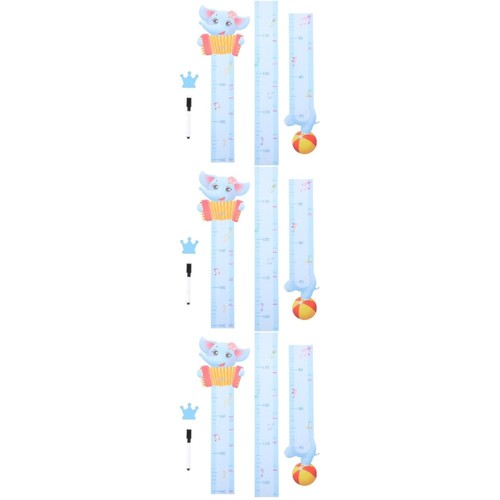 3 Sets Height Stickers Child Toddler Chart for Children Measurement