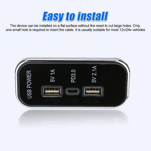 USB C Steckdose 12V/24V 36W PD & QC 3.0 USB KFZ Ladegerät Dose für Auto Boot LKW - Bild 30 von 35