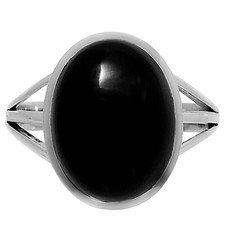 Brazil Black Onyx 925 Sterling Silver Ring Size 9 Wholesale Jewelry