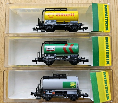 Minitrix 3x Kesselwagen Set, Spur N, 13451, 13456, 13679 | Condition: Gebraucht