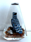Vintage Hand Carved Painted Blue Jay Lucite/Acrylic Unique Canada Paperweight — photo 2