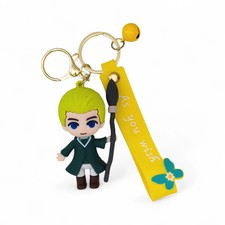 Harry Potter Darco Malfoy with Broom keychain bag charm keyring