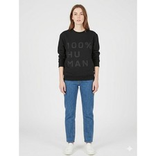 Everlane 100 Human Crew Sweatshirt Womens Small New Black Long Sleeve