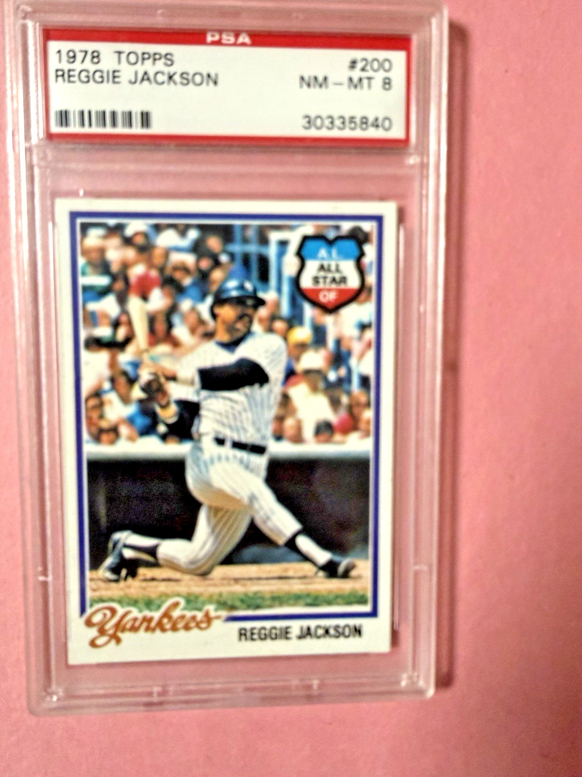 1978 TOPPS #200 REGGIE JACKSON (YANKEES) PSA 8 NM BASEBALL
