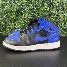 Nike Air Jordan 1 Mid GS Shoes Big kid's Size 6Y Hyper Royal Blue 554725-077