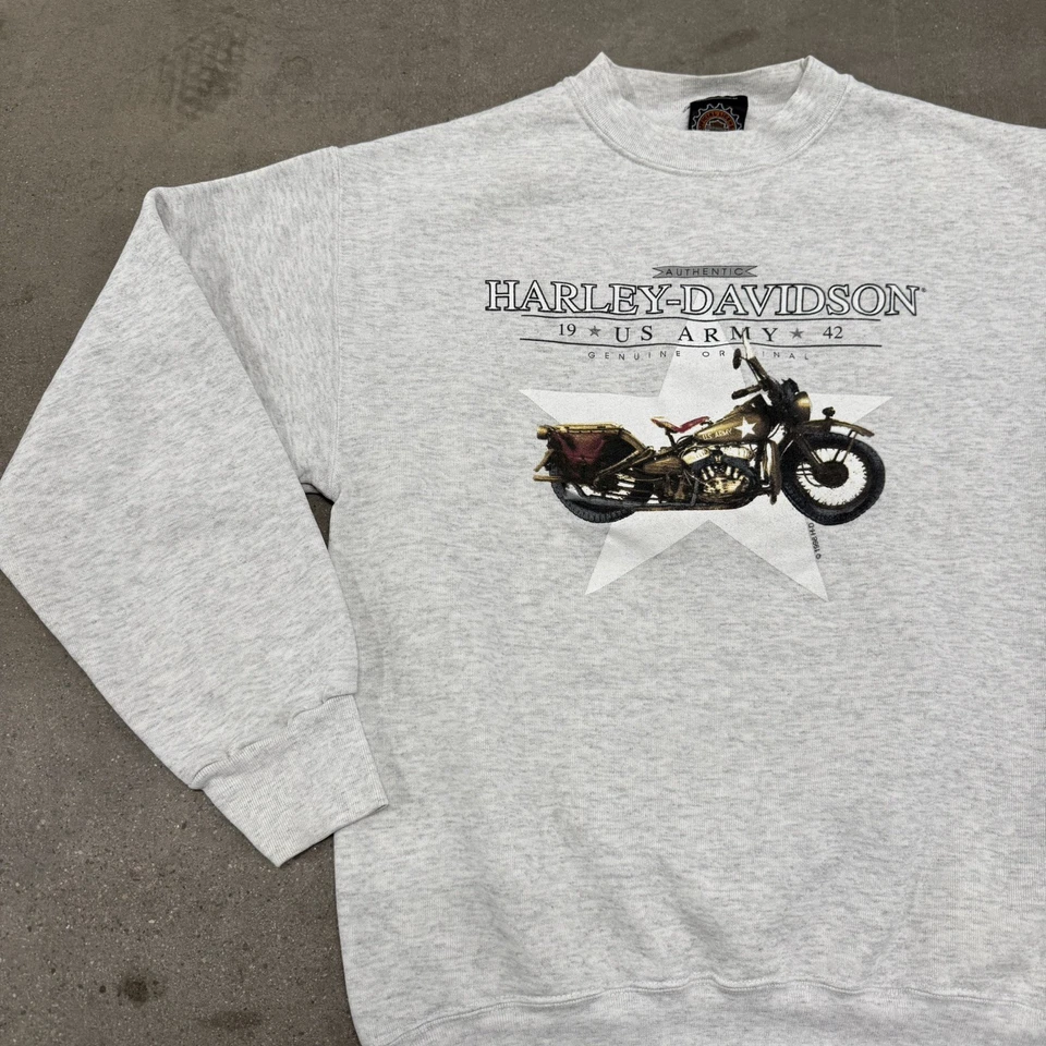 Sudadera de manga larga Harley Davidson U.S ARMY de colección 1998 para hombre M Foto 4 de 4