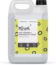 Miniml Eco Washing Up Liquid 5L Refill - Apple Orchard Scented Non Bio & Skin & 3.80 per litre