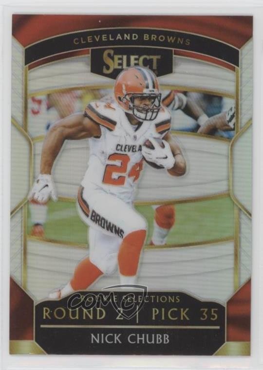 2018 Panini Select Rookie Selections Silver Prizm Nick Chubb #RS-23 19zq