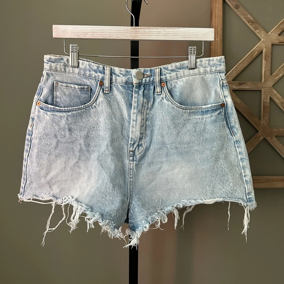 Jeans curto corte cintura ultra alta NYC Reeve em branco - 31 - Imagem 2 de 4