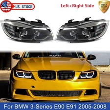 White Led 3d Crystal U-halo Black Front Headlight For Bmw 3-series E90 2005-2008 White Led 3d Crystal U-halo Black Front Headlight For Bmw 3-series E90 2005-2008