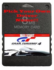 Gran Turismo 4 Custom Driver Name PS2 Memory Card Max Start Save