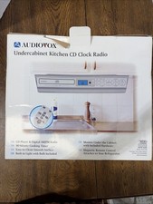 New In Opn Bx Audiovox Undercabinet Kitchen CD Player Clock Radio AM/FM KCD3180