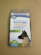Four Paws Walk-About Quick-Fit Dog Muzzle For Medium Breeds Breathable Washable