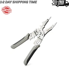 Wire Stripper Crimping Electrical Pliers Cutter Crimper Adjustable AWG 6-16