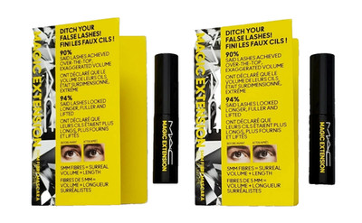 2x MAC Magic Extension 5MM Mascara (Black) 3 ml/0.10floz Each Travel Size