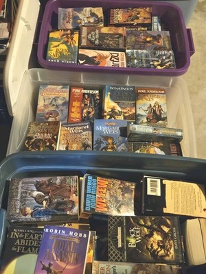 Lot of 10 Mixed Vintage Fantasy Paperback Books Mixed Series/ Authors