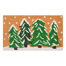 AZ122251729 Winter Evergreens Doormat, 17" x 29", Multicolor