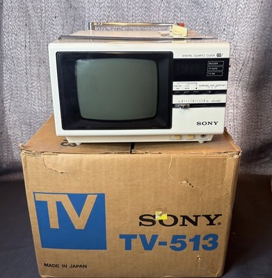 Vintage 1977 Sony Model TV-513 Transistor Micro TV Rare Pink White