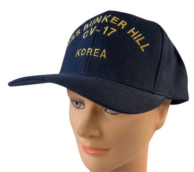Vintage Korea Veteran Ball Hat USS Bunker Hill CV-17 The Binky Cap By Artistic